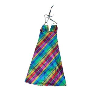 Veronica M. Multicolor Striped Halter Dress | Size: Small